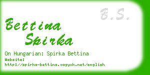 bettina spirka business card